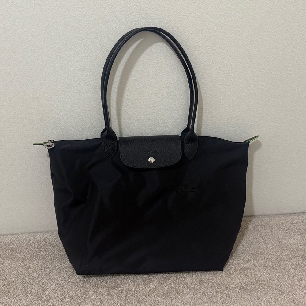 Longchamp Le Pliage Green Large Nylon Tote Bag